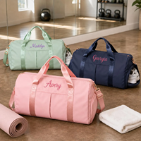 Sac de sport personnalisé brodé pour femme, sac de voyage et de gym avec monogramme et initiales, sac de sport pour femme