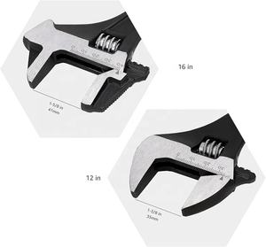 2Pcs <span class=keywords><strong>Clé</strong></span> <span class=keywords><strong>à</strong></span> <span class=keywords><strong>molette</strong></span> noire avec échelle en pouces/métrique Jeu de clés <span class=keywords><strong>à</strong></span> <span class=keywords><strong>molette</strong></span> Outils Robuste Jeu de clés <span class=keywords><strong>à</strong></span> <span class=keywords><strong>molette</strong></span> <span class=keywords><strong>à</strong></span> ouverture large - Product Image 2