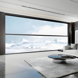 ระเบียงวิลล่าแบบมีหน้าต่างบานเลื่อนควบคุมด้วยระบบไฟฟ้า  แบบมุนท์จาค  หน้าต่างสูงจากพื้นจรดเพดาน - Product Image 2