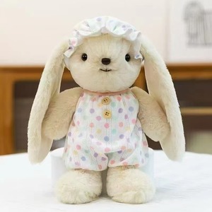Peluches de lapins mignons en gros avec vêtements, poupées lapins de haute qualité tenant des poupées en tissu endormies - Product Image 4