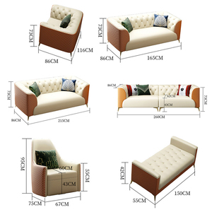 Bahasa Italia Cahaya Mewah Furniture Ruang Tamu Sofa Set Desain untuk Ruang Tamu Stainless Steel Sofa Berkualitas Tinggi - Product Image 6