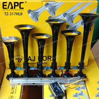 Control remoto sin batería, serie ZS-317-1, bocina musical de 6 trompetas con melodía agradable, 24v o 12v, bocina eléctrica musical de aire con seis trompetas.