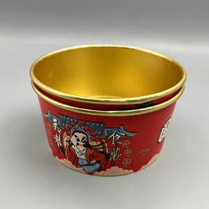 Bol en papier enduit d'aluminium, PET et PE avec couvercles, étanche, résistant à l'huile, personnalisable en poids, taille et impression, pour fêtes, festivals, usine de bols alimentaires - Product Image 2