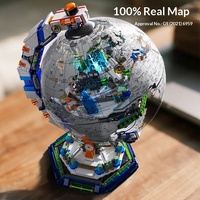 Kit de Construction Éducatif DIY : Modèle de Globe Terrestre 800 Pièces, Ensemble d'Assemblage ABS Haute Difficulté, Thème Animaux et Nature, Pour Enfants de 8 à 14 Ans, Idéal pour la Maison