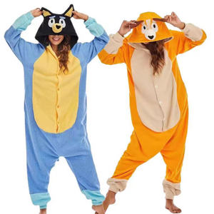 Pijamas de una Pieza con Diseño de Dibujos Animados para Halloween y <span class=keywords><strong>Navidad</strong></span>, Pijamas de Felpa para Parejas para Usar <span class=keywords><strong>en</strong></span> Casa - Product Image 1