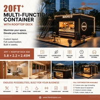 Cabines préfabriquées en conteneurs maritimes de 20 pieds et 40 pieds pour bars, restaurants, cafés, avec panneaux sandwich durables pour festivals de musique