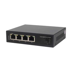 Convertidor de Medios Gigabit Ethernet 4RJ45 + 1SFP, Monomodo, Doble Fibra, 1310nm, 20km - Product Image 4