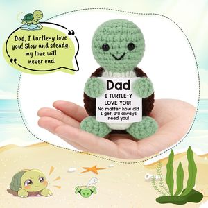 TuSuQing - Mini Tortuga Divertida Hecha a Mano con Ganchillo, Regalo para el Día del Padre, Cumpleaños, Navidad, para Padre de Cabeza, Padre, Papá - Product Image 2