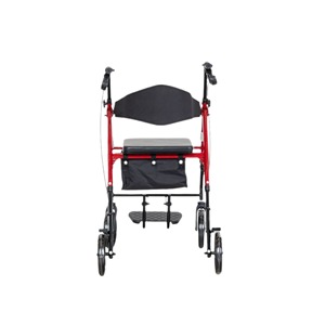 Déambulateur multifonctionnel portable pliable rouge léger avec pédales pour personnes âgées, utilisation en extérieur - Product Image 5