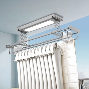 Balcony clothes drying rack with remote control voice control lift four-pole fully functional pole for drying clothes - Product Image 1
