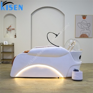Fauteuil de lavage capillaire multifonction Kisen avec vapeur, lit de massage électrique moderne pour salon de coiffure et spa capillaire, direct usine - Product Image 4