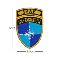 Patch tactique crochet et boucle de broderie de drapeau de l'OTAN Patch de drapeau de l'OTAN