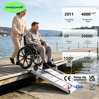 Rampe pliante en aluminium extrudé Simplywalk, 300 kg, 120 cm, portable, pour camping-car, entrée de véhicule de tourisme, homologuée FDA