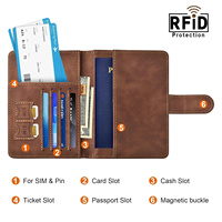 Portefeuille de voyage en cuir personnalisé pour femme, étui pour documents, passeport, avec couverture personnalisée