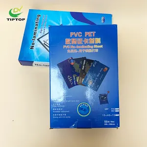 Tiptop 760 mic ukuran A4 inkjet printtable id card lembar plastik tanpa laminating lembar pvc