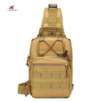 Sac de poitrine tactique pour homme en polyester de haute qualité, camouflage d'urgence, antivol, double fermeture éclair, pour la survie en plein air, moto, motard