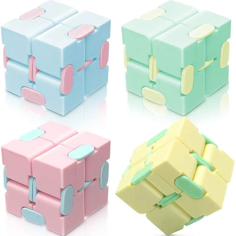 Z34 Kids Adult Stress Relief Toy 4*4cm Decommpression Brain Training Educational Cube Fidget Toys Infinity Cube