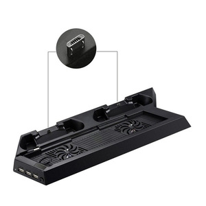 แท่นชาร์จพัดลมระบายความร้อน PS4 แท่นวางคอนโทรลเลอร์คู่พร้อมพอร์ต USB 2 พอร์ตสำหรับคอนโทรลเลอร์เกม - Product Image 2