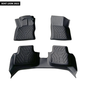 Alfombrillas de Coche TPE Resistentes al Agua, Juego de Alfombrillas de Alta Resistencia de 3.5 mm de Grosor, Fáciles de Limpiar, 2 Años de Garantía para <span class=keywords><strong>LEON</strong></span> <span class=keywords><strong>2022</strong></span> - Product Image 1