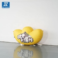 Décoration publicitaire géante gonflable en forme de lingot d'or Yuanbao pour festival
