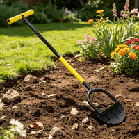 Outil de jardinage personnalisable en acier au carbone avec manche demi-lune durable, outil de bordage de pelouse, accessoires de jardin dentelés, ensemble de grattoirs de jardin