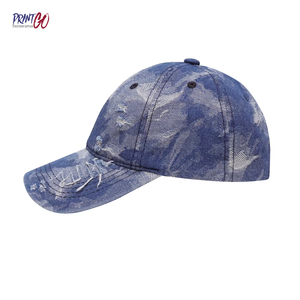Cappello da Baseball da uomo in cotone nero blu grigio con effetto lavato personalizzabile - Product Image 1