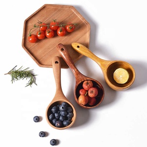 Cuchara de sopa <span class=keywords><strong>Netflix</strong></span> Cuchara cuchara cocina hogar madera fideos cuchara japonesa mango corto gachas - Product Image 5