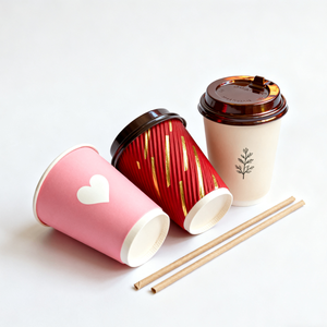 Vasos de Papel Impresos Personalizados para Bebidas de Café, Vasos de Papel Desechables de Grado Alimenticio, Resistentes al Calor y a Fugas - Product Image 4