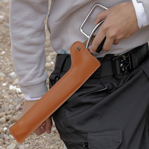 Tongs <span class=keywords><strong>de</strong></span> camping portables avec housse en cuir, étui <span class=keywords><strong>de</strong></span> transport pour charbon <span class=keywords><strong>de</strong></span> <span class=keywords><strong>bois</strong></span>, étui <span class=keywords><strong>de</strong></span> protection en PU avec boucle <span class=keywords><strong>de</strong></span> ceinture - Product Image 2