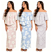 Ensemble de vêtements décontractés pour femmes, 2 pièces, imprimé floral hawaïen personnalisé, haut à manches courtes + robe, respirant, vêtements amples pour l'été