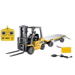 Luckytoys Huina 1576 Xây Dựng Xe Tải Bán Hợp Kim 8H RC Xe Nâng Phẳng Xe Tải 1/10 RC Kỹ Thuật Xe Với <span class=keywords><strong>Trax</strong></span> Slash - Product Image 1