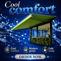 Auvent de terrasse motorisé de luxe avec bras pliants pour l'ombrage du jardin et de la piscine