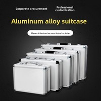 Valise professionnelle de 15 pouces en alliage d'aluminium, mallette de transport ABS personnalisée, boîte de rangement pour outils de style industriel