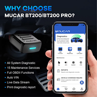 Escáner de Diagnóstico OBD2 Bluetooth MUCAR BT200 Pro, Comprobación Completa del Sistema, 15 Funciones de Reinicio de Servicio, Lector de Códigos de Error del Automóvil