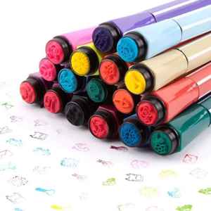 Washable <b>Stamp</b> Marker Pen Set Custom Hexagon Art Marker Watercolor Pen for <b>Kids</b> Drawing Graffiti - Product Image 2