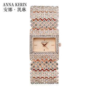 เคสอะคริลิคทรงสี่เหลี่ยมติดเพชรเต็มรูปผู้หญิง <span class=keywords><strong>Anna</strong></span> Kerin นาฬิกาข้อมือควอตซ์เคลื่อนไหวเป็นมิตรกับสิ่งแวดล้อม A241ระเบิดได้ - Product Image 5