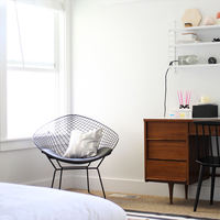 Chaise en fil métallique inclinable moderne Harry Bertoia en or en gros - Meubles de luxe légers pour la maison, le bureau et le salon