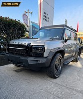 Accessoires Jetour T2 : Grille avant LED Aile de Dragon Argentée, ABS Noir Brillant, Sans Perçage, 2024-2026