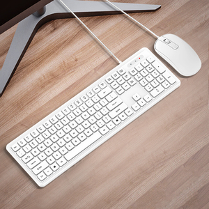 Keywin Mùa Hè Cổ 108 Phím Màu Đen Trắng Văn Phòng Có Dây Bàn Phím Kích Thước Đầy Đủ Giá Tốt USb1.35m PVC Có Dây Văn Phòng Bàn Phím <span class=keywords><strong>PC</strong></span> Máy Tính Để Bàn - Product Image 3