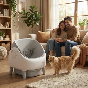 <span class=keywords><strong>Litière</strong></span> pour <span class=keywords><strong>chat</strong></span> automatique intelligente 76L, design ouvert, carrée, en PP+ABS+POM, 8KG, OEM en gros - Product Image 1