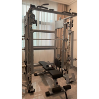 SK Máquina de entrenamiento multifuncional con cable, Barra Smith, Power Rack, Barra de dominadas, Módulo de banco, Estación de gimnasio, Conjunto de gimnasio comercial profesional