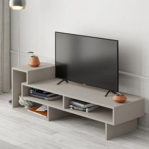 <span class=keywords><strong>DECOHOME</strong></span> Meuble TV Blanc Marbre De Luxe Or Noir Support TV Moderne Extensible Meubles De Maison Design En Bois Salon De Mode - Product Image 5