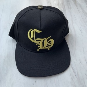 Casquette de baseball Ch Cro bleu marine brodée style hip-hop à visière plate en sergé de coton pour homme printemps-été - Product Image 5