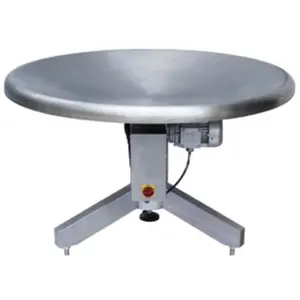 Motorized stainless steel rotary collecting table for packing system