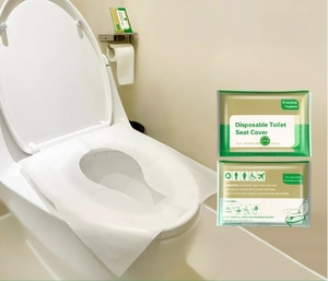 Grande remise Housse de siège de toilette jetable hygiénique pour salle de bain Pack de voyage Protection personnelle douce - Product Image 2
