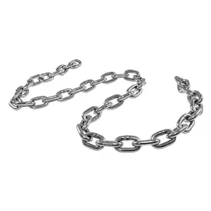 Preço por atacado Grau 30 Proof Coil link Chain Médio ASTM80 NACM90 JIS Padrão Aço Inoxidável Link Chain