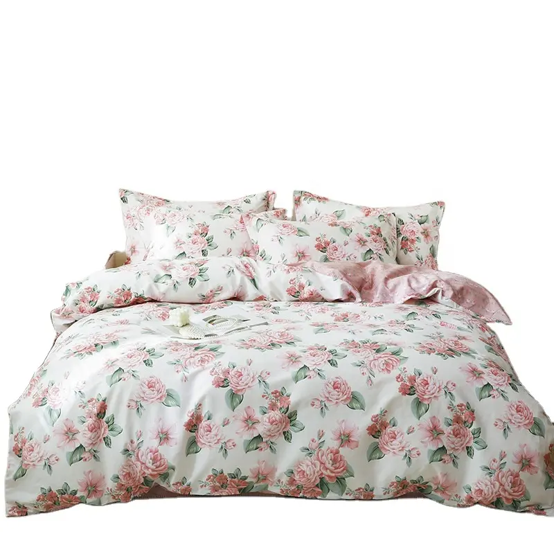40S 100% cotton bedding Set 4 mảnh thiết kế hoa-G Duvet cover tấm ga trải giường gối thiết lập không có Comforter bedding Set