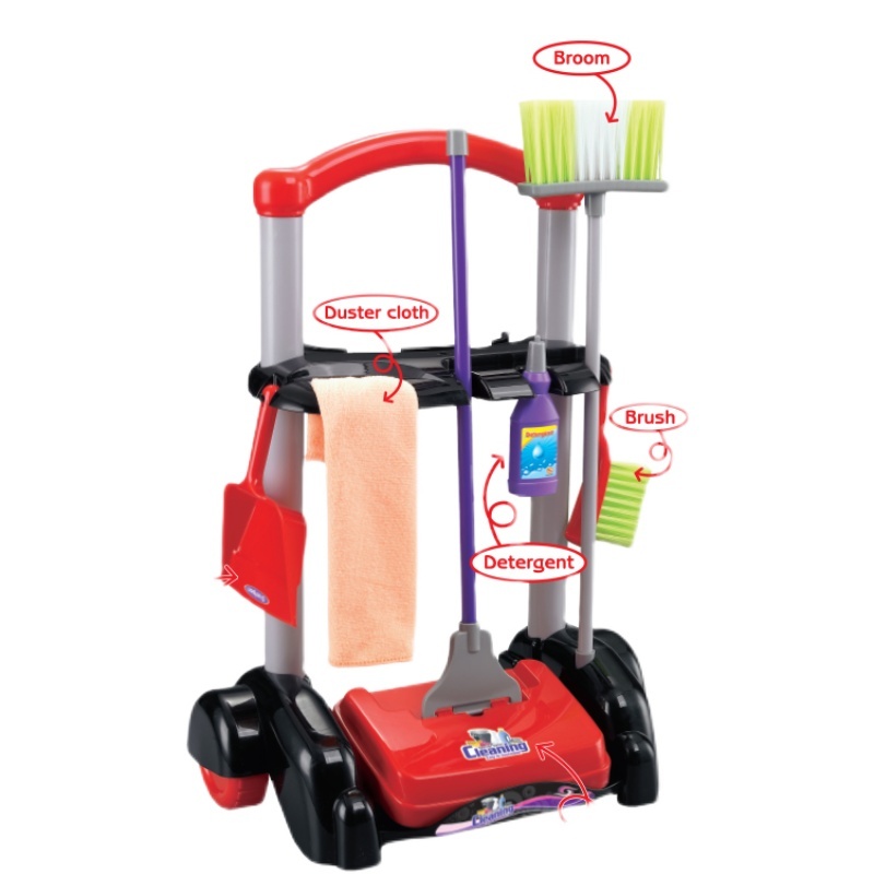 Pretend Play House Clean Cart Sweep
