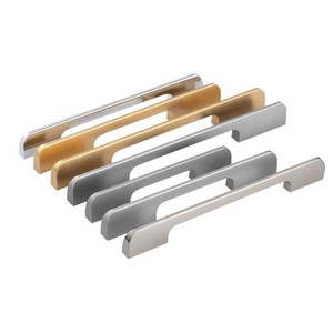 Modern Minimalist Aluminum Alloy Cabinet Handles Bar Shape Antirust Plating For <b>Drawers</b> And Cabinet Doors - Product Image 4