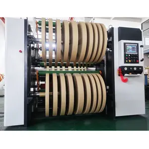 Mesin Rewinding kertas pemotong otomatis 500m/menit kecepatan tinggi untuk penggulung besar ke rol besar Slitter Rewinder